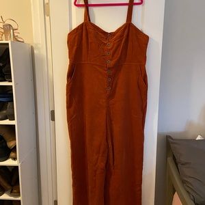 Corduroy Wide Leg Jumpsuit
